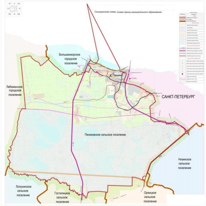 Схема района ломоносовского района ленинградской области